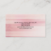 Carte De Visite Élégant Arrière - plan rose clair (Dos)
