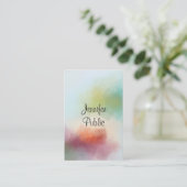 Carte De Visite Élégant Art Abstrait moderne Typographie verticale (Debout devant)