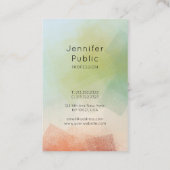 Carte De Visite Élégant Art Abstrait moderne Typographie verticale (Dos)