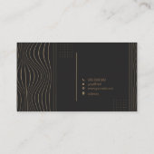 Carte De Visite Elégant art déco personnalisé (Dos)
