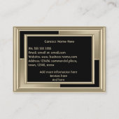 Carte De Visite Elégant Art déco rétro Sepia Beige Noir (Dos)