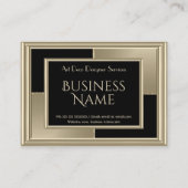 Carte De Visite Elégant Art déco rétro Sepia Beige Noir (Devant)