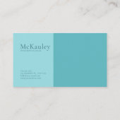 Carte De Visite Elégant Art Déco Turquoise et or (Dos)