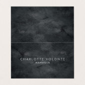 Carte De Visite Élégant Art professionnel gris élégant (Extérieur déplié)