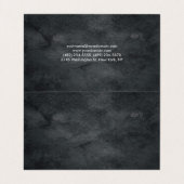 Carte De Visite Élégant Art professionnel gris élégant (Intérieur déplié)