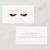 Carte De Visite Elégant Artiste De Maquillage Élégant, Lashes (Devant / Derrière)