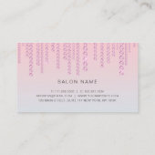 Carte De Visite Elégant artiste maquillage de diamants bleu et ros (Dos)