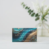 Carte De Visite Elégant, artistique abstrait, or turquoise (Debout devant)