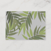 Carte De Visite Élégant artistique de feuille (Dos)