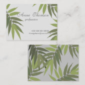 Carte De Visite Élégant artistique de feuille (Devant / Derrière)