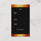 Carte de visite Elegant Asiatique Scène Or Rouge (Dos)