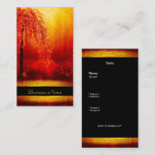 Carte de visite Elegant Asiatique Scène Or Rouge (Devant / Derrière)