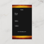 Carte de visite Elegant Asiatique Scène Or Rouge (Dos)