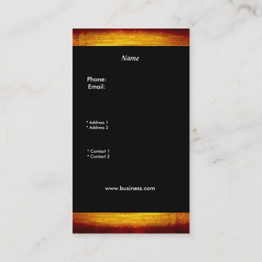 Carte de visite Elegant Asiatique Scène Or Rouge (Dos)