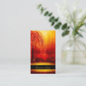 Carte de visite Elegant Asiatique Scène Or Rouge (Debout devant)