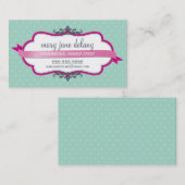 CARTE DE VISITE élégant audacieux fuschia rose men (Devant / Derrière)