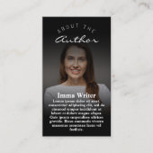 Carte De Visite Élégant auteur rencontre et salue promo Vertical (Devant)