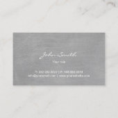 Carte De Visite Elégant avale volante brossé argent (Dos)