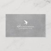 Carte De Visite Elégant avale volante brossé argent (Devant)