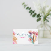 carte de visite élégant avec brosses pour maquilla (Debout devant)