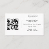 Carte de visite élégant avec code QR et photo (Dos)