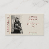 Carte de visite élégant avec code QR et photo (Devant)