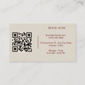Carte de visite élégant avec code QR et photo (Dos)