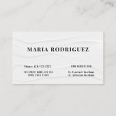 Carte De Visite Élégant avec intégration de marbre blanc et code Q (Dos)