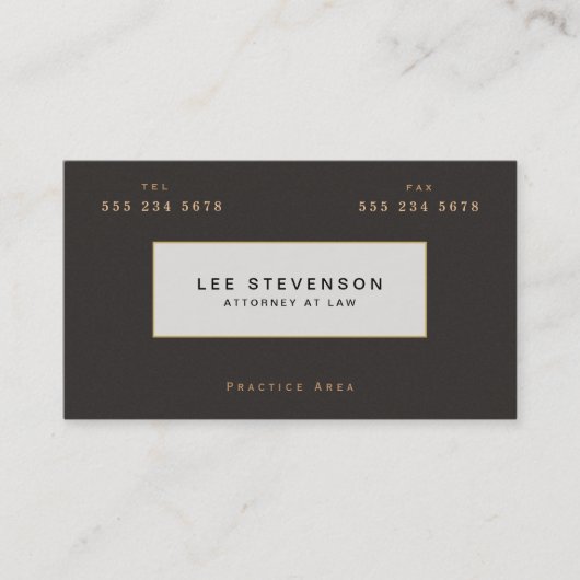 Carte De Visite Elégant avocat Brown Suede Look (Devant)