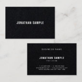 Carte De Visite Elégant B&W Plain Propre Professionnel Luxe Modern (Devant / Derrière)