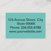 Carte De Visite Élégant badge minimaliste (Dos)