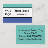 Carte De Visite Élégant badge minimaliste (Devant / Derrière)