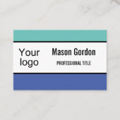 Carte De Visite Élégant badge minimaliste (Devant)