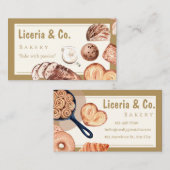 Carte De Visite Elegant Bakery Business Card – Custom Contact Card (Devant / Derrière)