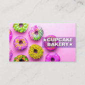 Carte De Visite Elegant Baking Sweets | Pink Cupcake Bakery (Devant)