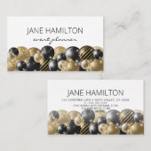 Carte De Visite Élégant ballons de Parties scintillant chic (Devant / Derrière)