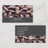 Carte De Visite Elégant barista café amant café grains de café (Devant / Derrière)