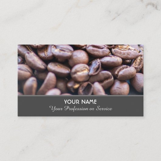 Carte De Visite Elégant barista café amant café grains de café (Devant)
