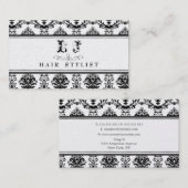 Carte de visite élégant baroque de salon de (Devant / Derrière)