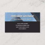 Carte De Visite Élégant bâtiment d'architecture propre monogramme (Dos)