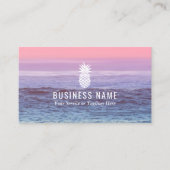 Carte De Visite Elegant Beach Tropical Pineappy Event Planning (Devant)
