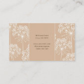 Carte De Visite Elegant Beige Botanical Hair Stylist  (Dos)