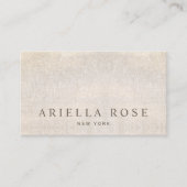 Carte De Visite  Elegant Beige Champagne Linen  Brown (Devant)
