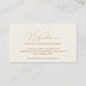 Carte De Visite Elégant Beige Corps sculpté contour spa (Dos)