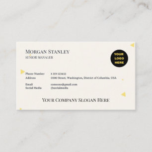 Carte De Visite Élégant beige doré embossé minimaliste