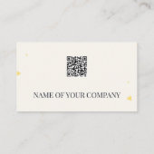 Carte De Visite Elegant Beige Gold Embossed Minimalist (Dos)