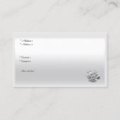 Carte De Visite Élégant bijou en soie blanche (Dos)