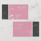 CARTE DE VISITE élégant bio verve rose gris (Devant / Derrière)
