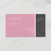 CARTE DE VISITE élégant bio verve rose gris (Dos)