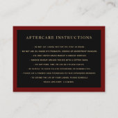 Carte De Visite Elégant Black After Care pour Lash Extensions Salo (Devant)